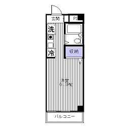 ＫＩレジデンス 2階1Kの間取り