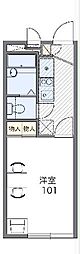 レオパレスエキノックスＡ 2階1Kの間取り