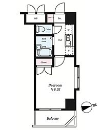 メインステージ平和島 901号室 9階1Kの間取り