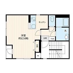 都営新宿線 浜町駅 徒歩2分の賃貸マンション 3階ワンルームの間取り