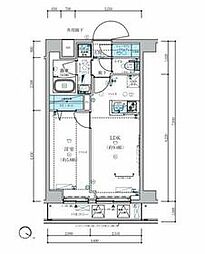 都営三田線 志村三丁目駅 徒歩9分の賃貸マンション 4階1LDKの間取り