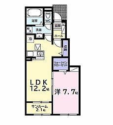 （仮）長浦駅前1丁目アパート 1階1LDKの間取り