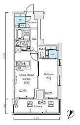 東京メトロ南北線 志茂駅 徒歩8分の賃貸マンション 3階1LDKの間取り
