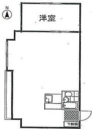 メゾン・ド・アルドゥール 2階2DKの間取り