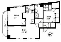 都営三田線 志村坂上駅 徒歩7分の賃貸マンション 3階2LDKの間取り