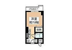 JR武蔵野線 新小平駅 徒歩7分の賃貸マンション 5階ワンルームの間取り