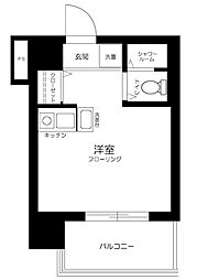 東京メトロ丸ノ内線 新中野駅 徒歩5分の賃貸マンション 3階ワンルームの間取り