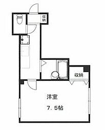 東京メトロ東西線 南砂町駅 徒歩10分の賃貸マンション 1階1Kの間取り