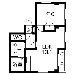 都営大江戸線 森下駅 徒歩7分の賃貸マンション 4階2DKの間取り