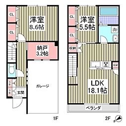 El alivio 1階2SLDKの間取り