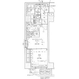 サンクレイドル横濱弘明寺 201 2階1LDKの間取り
