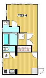 ウイング古屋 2階1DKの間取り