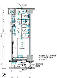 東京メトロ有楽町線 小竹向原駅 徒歩7分の賃貸マンション 12階1Kの間取り