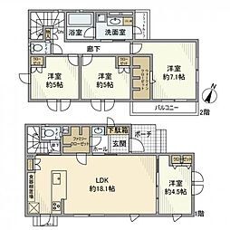西町戸建 1階4LDKの間取り