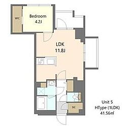 都営三田線 西台駅 徒歩10分の賃貸マンション 3階1LDKの間取り