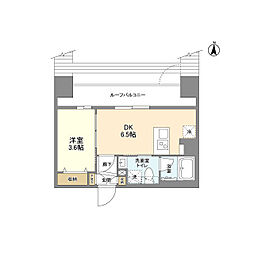 東京メトロ半蔵門線 錦糸町駅 徒歩8分の賃貸マンション 7階1DKの間取り