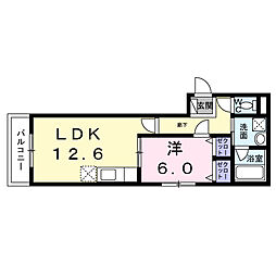 東京メトロ副都心線 雑司が谷駅 徒歩5分の賃貸マンション 2階1LDKの間取り