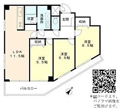 都営三田線 西巣鴨駅 徒歩7分の賃貸マンション 3階3LDKの間取り