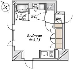都営浅草線 浅草橋駅 徒歩7分の賃貸マンション 5階ワンルームの間取り