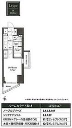 東京メトロ東西線 木場駅 徒歩11分の賃貸マンション 5階1Kの間取り