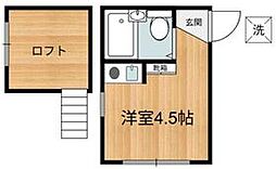 京王線 代田橋駅 徒歩10分の賃貸アパート 1階ワンルームの間取り