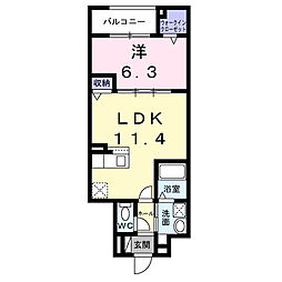 アガベ 2階1LDKの間取り