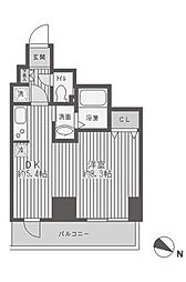 JR京浜東北・根岸線 蒲田駅 徒歩4分の賃貸マンション 5階1DKの間取り