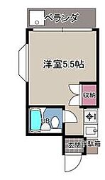 JR埼京線 十条駅 徒歩4分の賃貸マンション 2階ワンルームの間取り