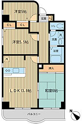 東京メトロ東西線 門前仲町駅 徒歩10分の賃貸マンション 7階3LDKの間取り