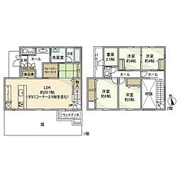 柏原戸建 1階4LDKの間取り