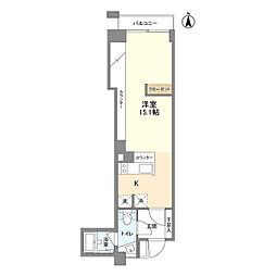 東京メトロ東西線 木場駅 徒歩6分の賃貸マンション 4階ワンルームの間取り