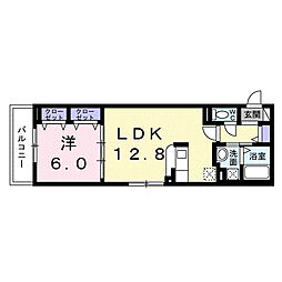 都営大江戸線 新江古田駅 徒歩11分の賃貸アパート 2階1LDKの間取り