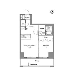 東京メトロ丸ノ内線 西新宿駅 徒歩5分の賃貸マンション 8階1LDKの間取り