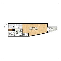 西鉄天神大牟田線 雑餉隈駅 徒歩10分の賃貸マンション 5階ワンルームの間取り