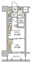 JR京浜東北・根岸線 田町駅 徒歩15分の賃貸マンション 3階1DKの間取り