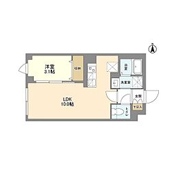 京王線 笹塚駅 徒歩6分の賃貸マンション 4階1LDKの間取り