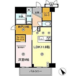 沖縄都市モノレール 美栄橋駅 徒歩5分の賃貸マンション 7階1LDKの間取り