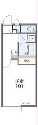 レオパレスもみじ 1Kの間取図画像