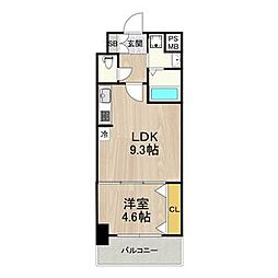 JR東海道・山陽本線 新大阪駅 徒歩4分の賃貸マンション 5階1LDKの間取り