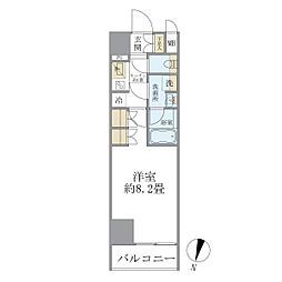 ＣＯＣＯ−ＣＨＩＬＬ　ＫＡＭＥＡＲＩ 2階1Kの間取り