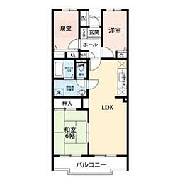 グランシャリオ千間台 1階3LDKの間取り