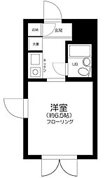 小田急小田原線 下北沢駅 徒歩10分の賃貸マンション 1階1Kの間取り