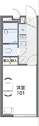 レオパレスギョクジュ 1Kの間取図画像