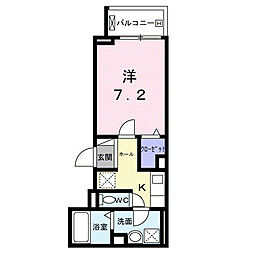 西武池袋線 保谷駅 徒歩9分の賃貸アパート 2階1Kの間取り