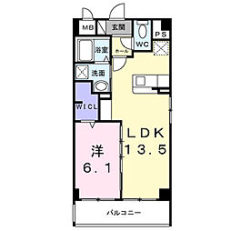 ｍａｉｓｏｎｔｒｕｓｔｏｎｅ 2階1LDKの間取り