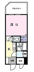 新横浜FSビル 1Kの間取図画像