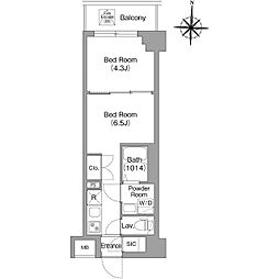都営新宿線 大島駅 徒歩7分の賃貸マンション 4階1DKの間取り