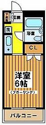 京王線 笹塚駅 徒歩11分の賃貸マンション 2階1Kの間取り