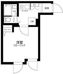 ラクシス田端 1階1Kの間取り