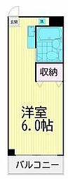 都営浅草線 西馬込駅 徒歩10分の賃貸マンション 1階ワンルームの間取り